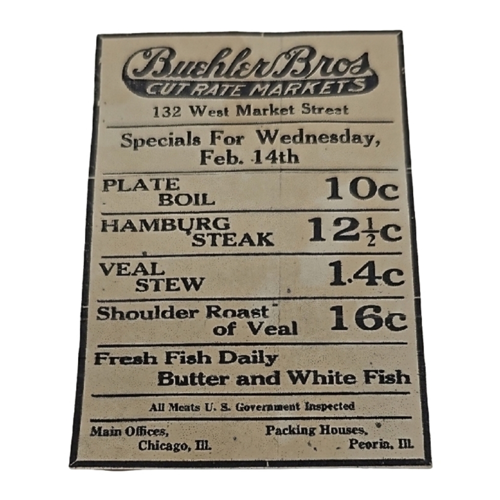 💛 Vintage Buehler Market Ad